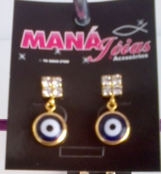 Olho Grego com Strass  Cod. 10041350