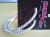 Argola folheado a prata com Strass   Cod. 10936400